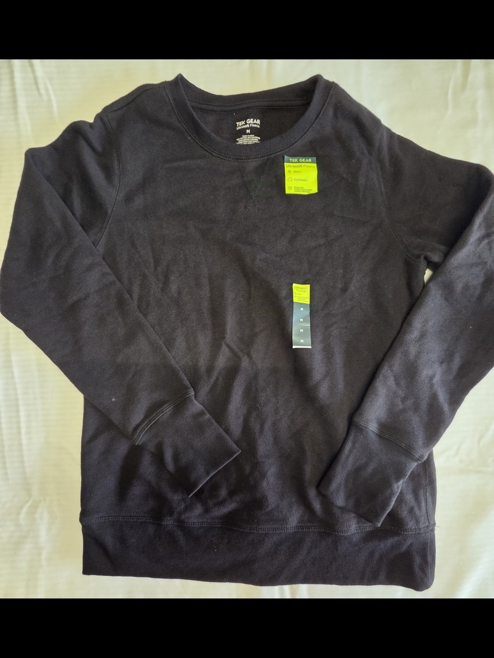 Tek Gear Men's Black Crewneck Sweatshirt Medium
